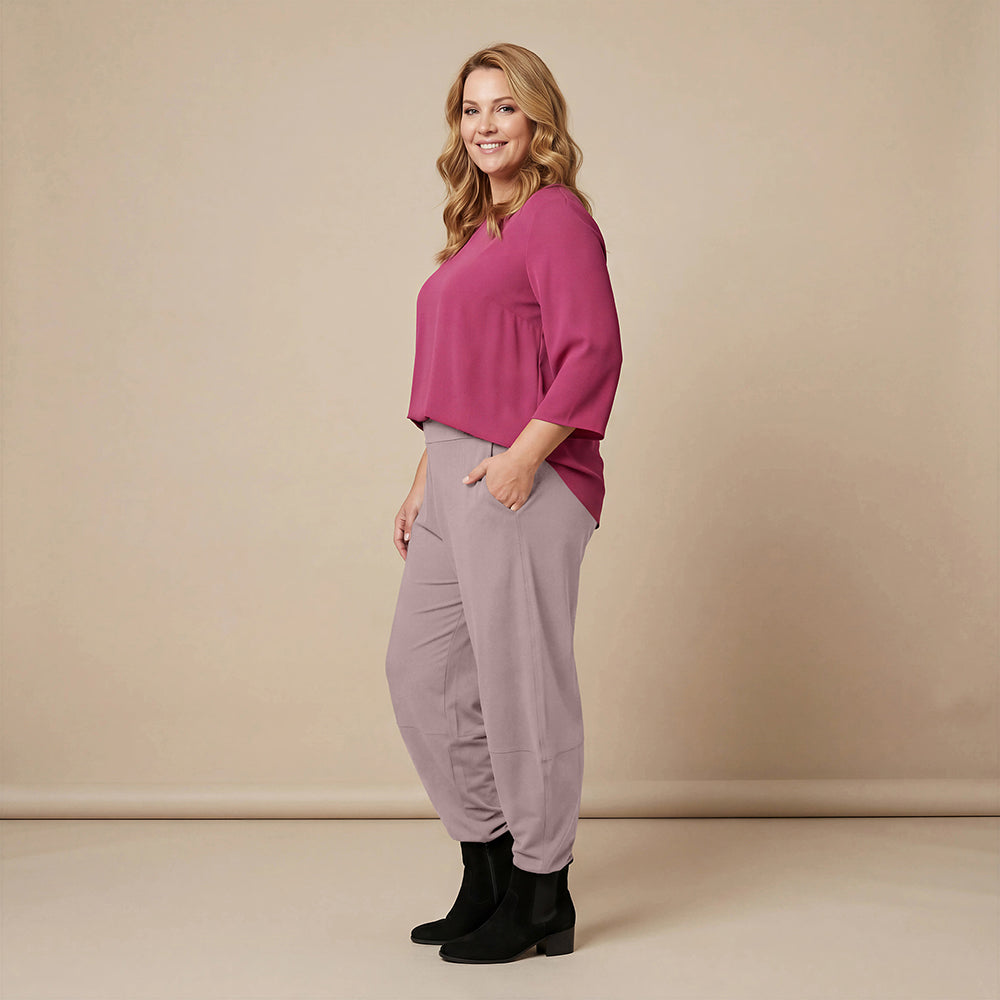 Broek van tricot katoen met stretch & boorden – Boris Industries