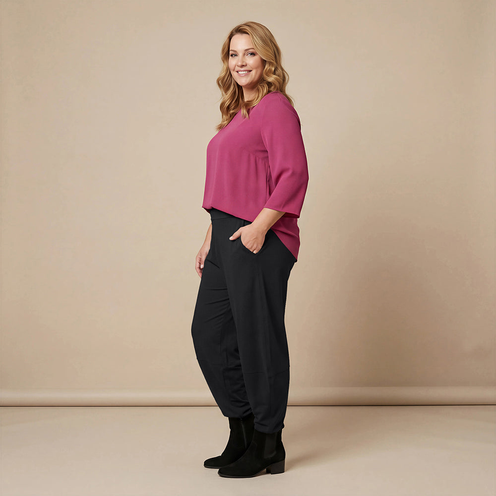 Broek van tricot katoen met stretch & boorden – Boris Industries