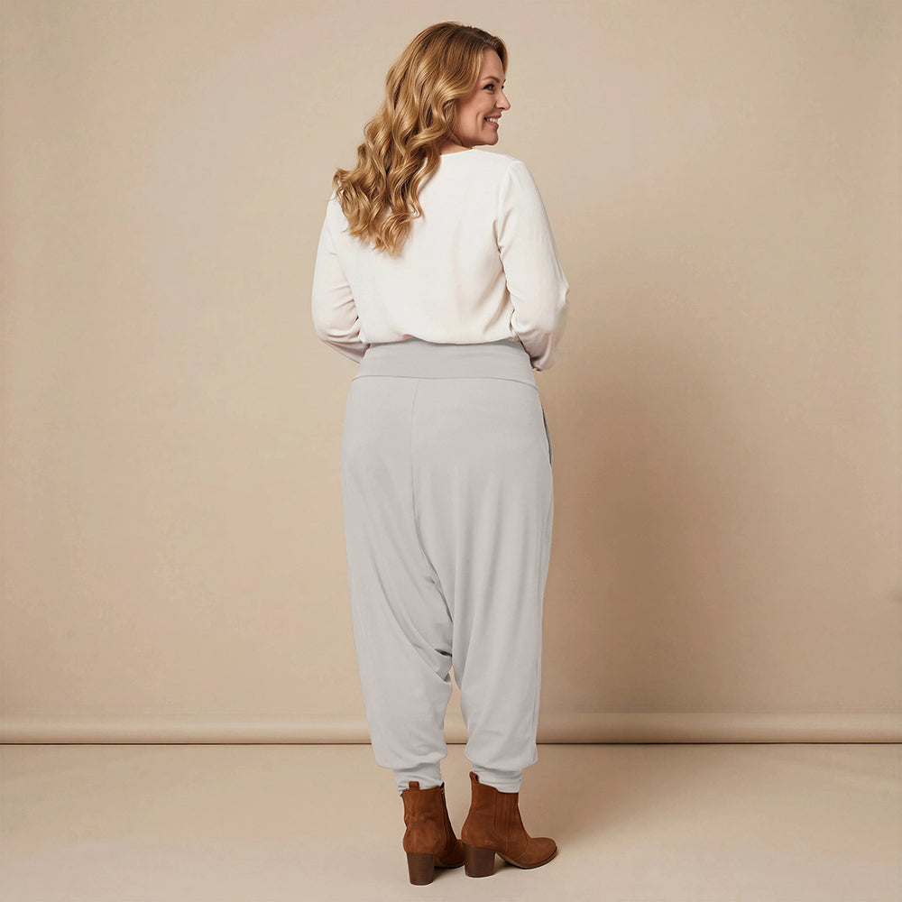 Harembroek katoen-stretch met bloemenprint – Boris Industries