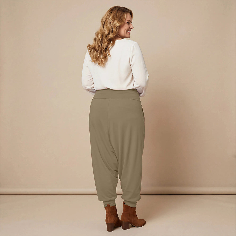 Harembroek katoen-stretch met bloemenprint – Boris Industries