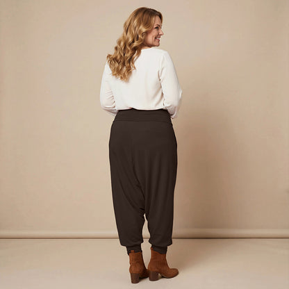 Harembroek katoen-stretch met bloemenprint – Boris Industries