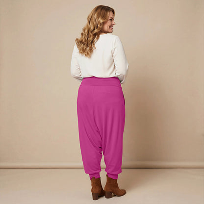 Harembroek katoen-stretch met bloemenprint – Boris Industries