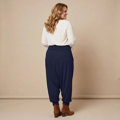 Harembroek katoen-stretch met bloemenprint – Boris Industries