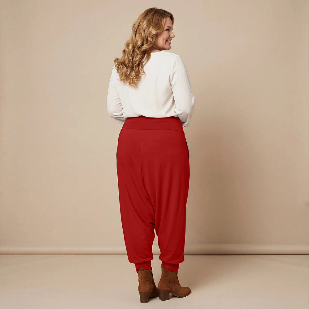 Harembroek katoen-stretch met bloemenprint – Boris Industries