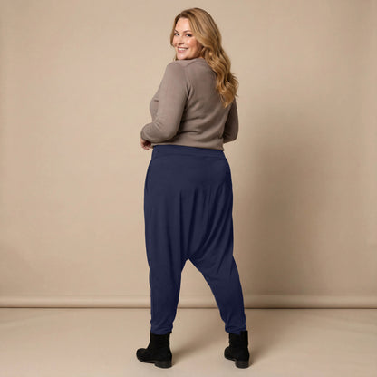 Harembroek in katoenmix met hoge tailleband | Boris Industries