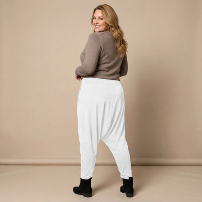 Harembroek in katoenmix met hoge tailleband | Boris Industries