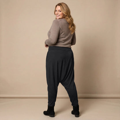 Harembroek in katoenmix met hoge tailleband | Boris Industries