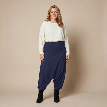 Harembroek in katoenmix met hoge tailleband | Boris Industries