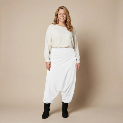 Harembroek in katoenmix met hoge tailleband | Boris Industries