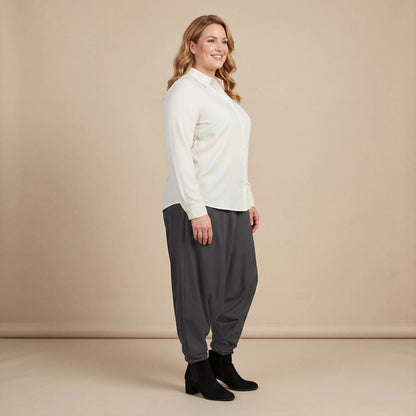 Harembroek in katoenmix met hoge tailleband | Boris Industries