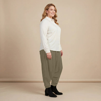 Harembroek in katoenmix met hoge tailleband | Boris Industries