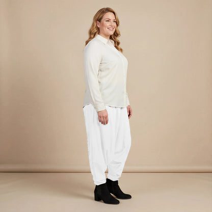 Harembroek in katoenmix met hoge tailleband | Boris Industries