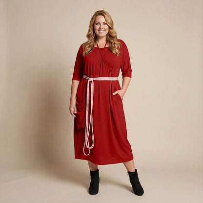 Boris Industries – Übergroßes T-Shirt-Kleid in Schwarz mit Tasche