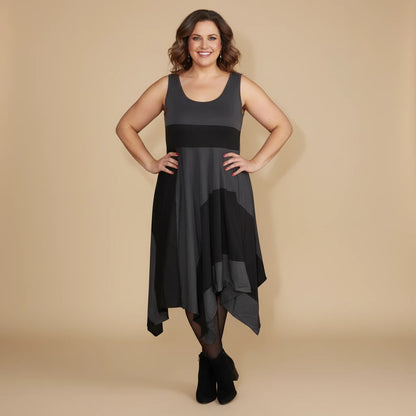 Jurk Met Unieke Blokkleuren Van Rekbaar Katoen – Boris Industries