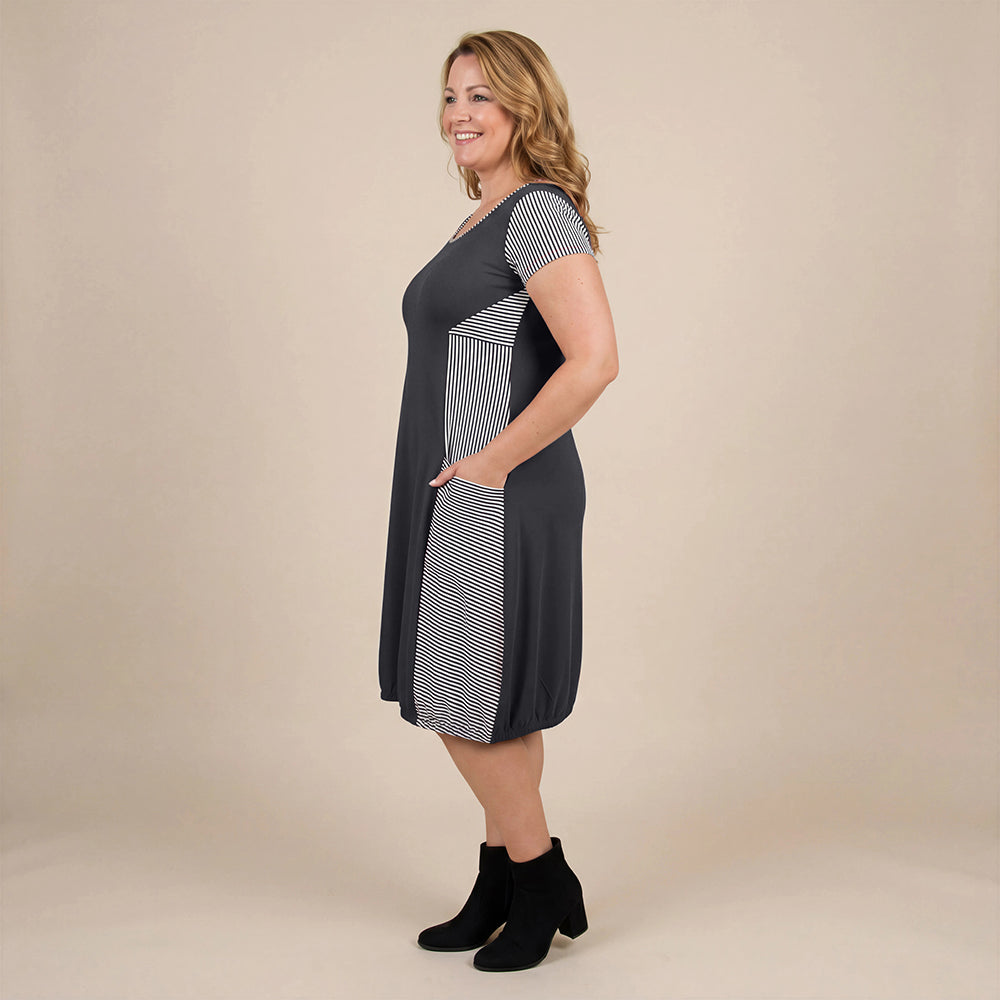 Boris Industries Kjole Stripes Korte Ermer