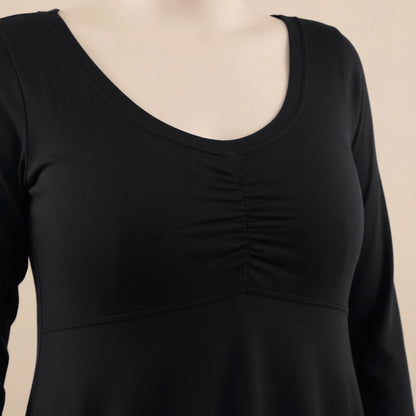 Kleid mit 3/4-Ärmeln, Taschen und elastischem Halsausschnitt – Boris Industries