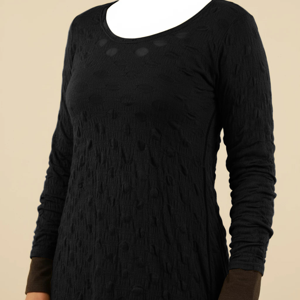 Jurkje mesh met balletjesmotief & lange mouwen | Boris Industries