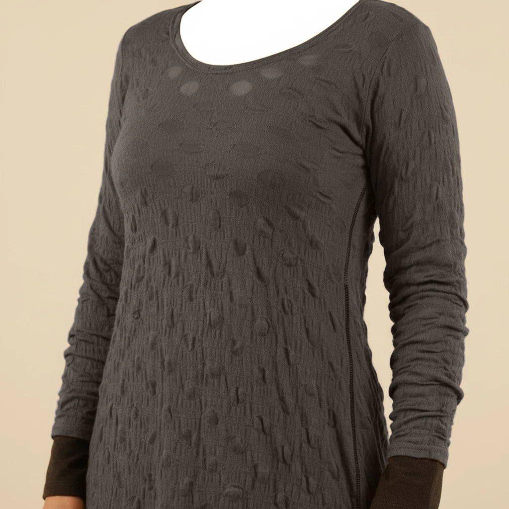 Jurkje mesh met balletjesmotief & lange mouwen | Boris Industries