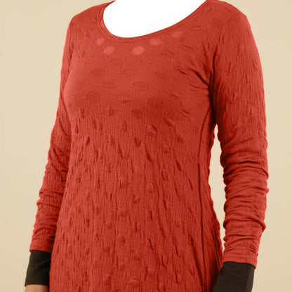 Jurkje mesh met balletjesmotief & lange mouwen | Boris Industries