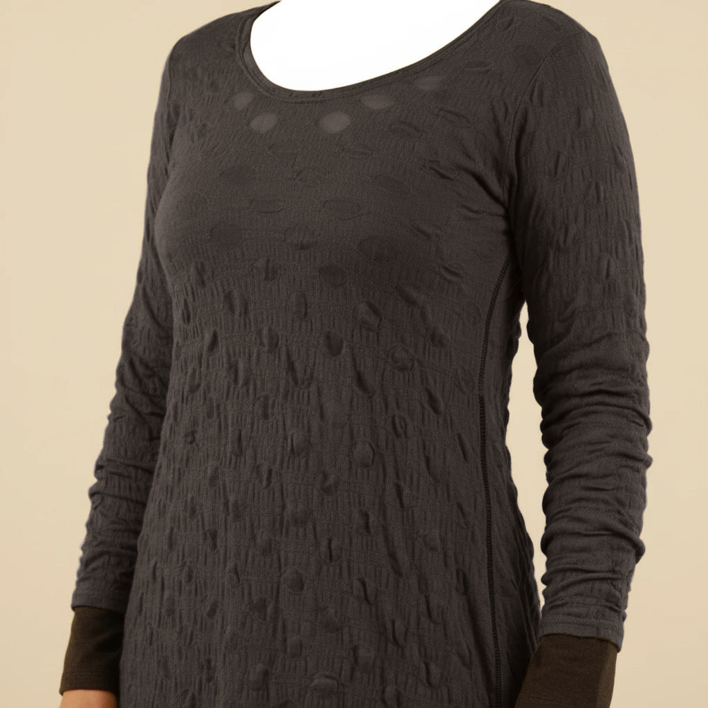 Jurkje mesh met balletjesmotief & lange mouwen | Boris Industries