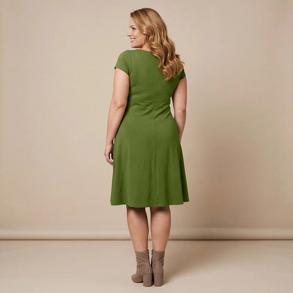 Boris Industries Kjole V-hals Korte Ermer