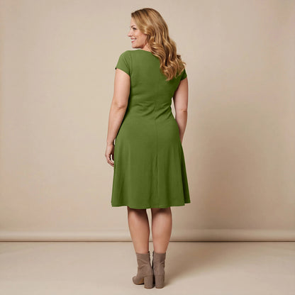 Boris Industries Kjole V-hals Korte Ermer