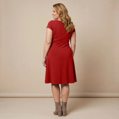 Boris Industries Kjole V-hals Korte Ermer