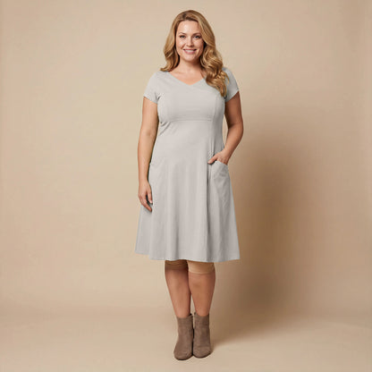 Boris Industries Kjole V-hals Korte Ermer