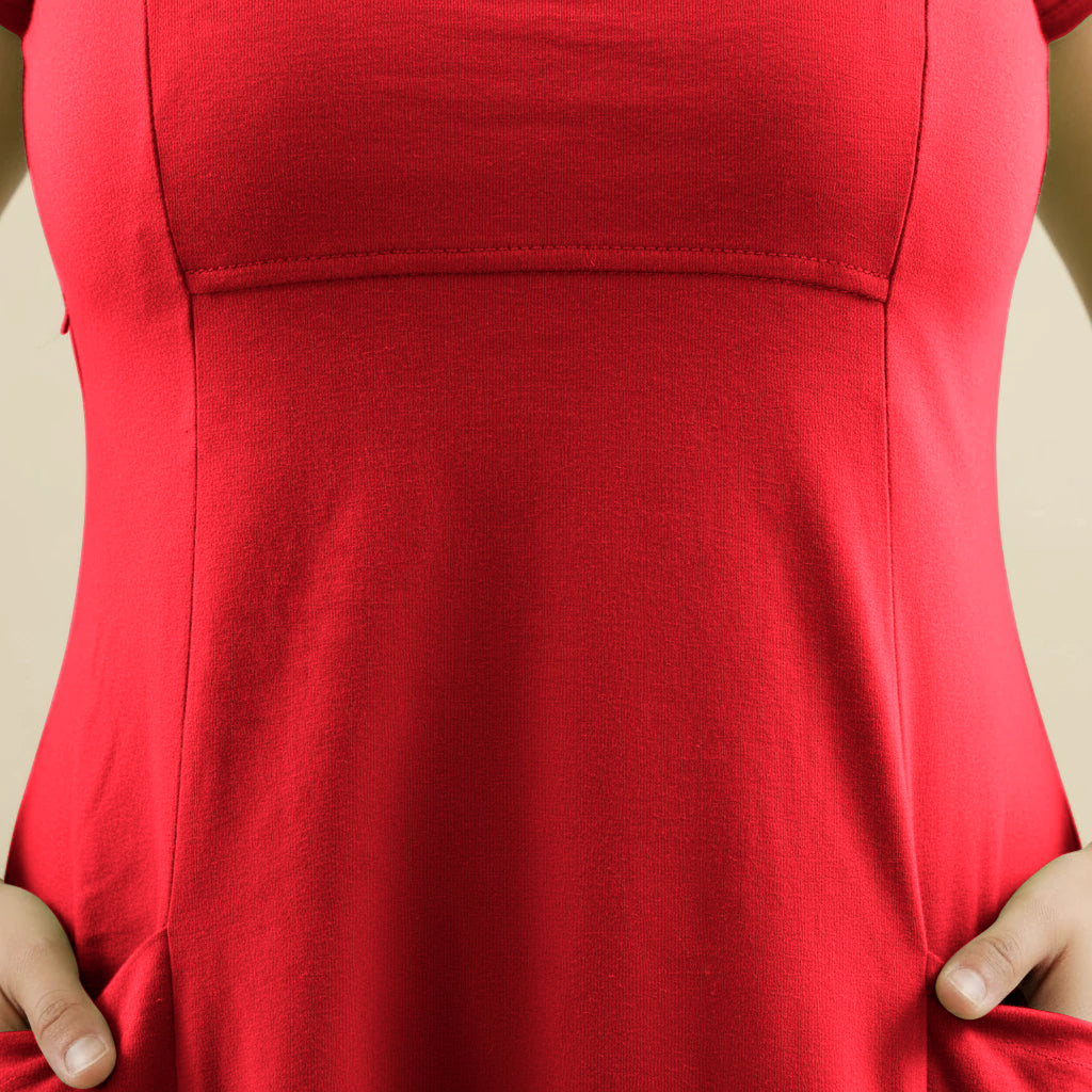 Boris Industries Kjole V-hals Korte Ermer