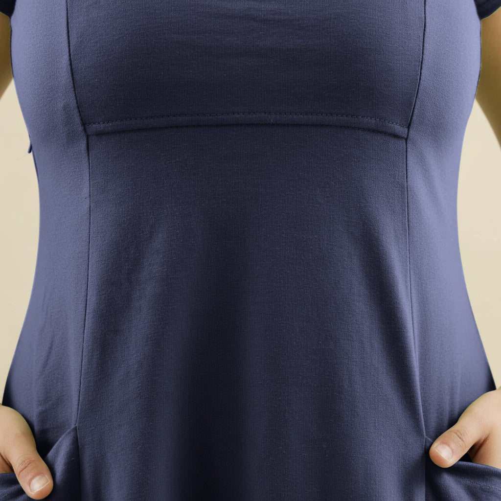 Boris Industries Kjole V-hals Korte Ermer