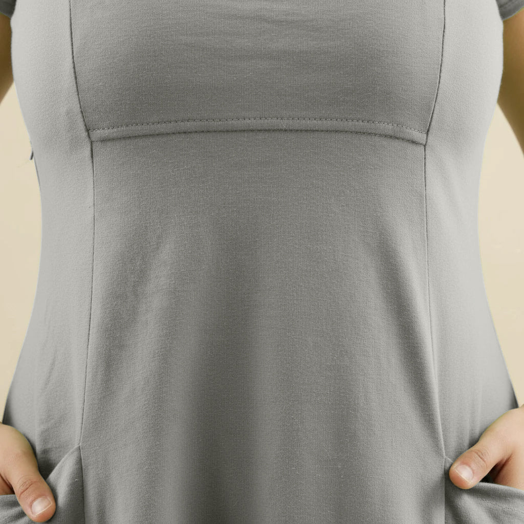 Boris Industries Kjole V-hals Korte Ermer