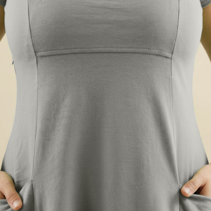 Boris Industries Kjole V-hals Korte Ermer