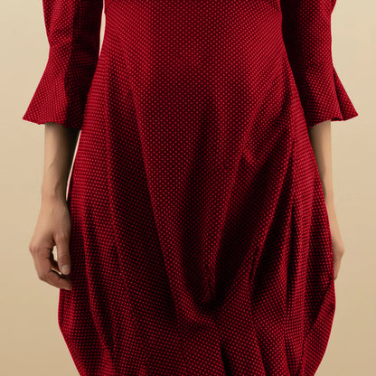 Boris Industries Kjole med Fastsydd Plissering