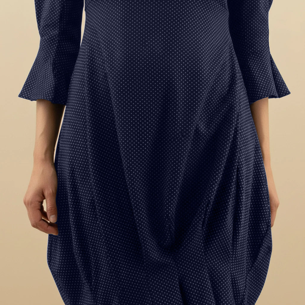 Boris Industries Kjole med Fastsydd Plissering