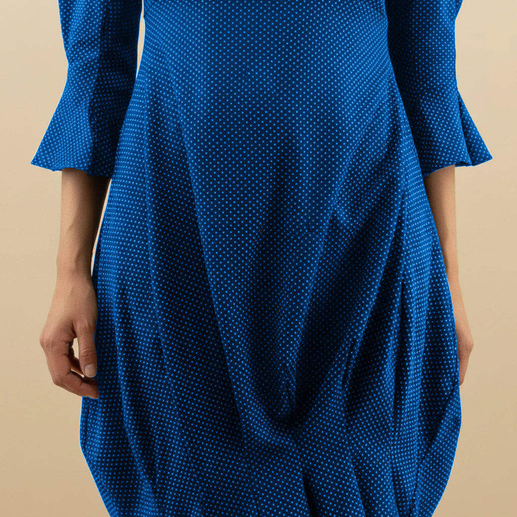 Boris Industries Kjole med Fastsydd Plissering