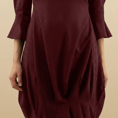 Boris Industries Kjole med Fastsydd Plissering