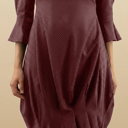 Boris Industries Kjole med Fastsydd Plissering