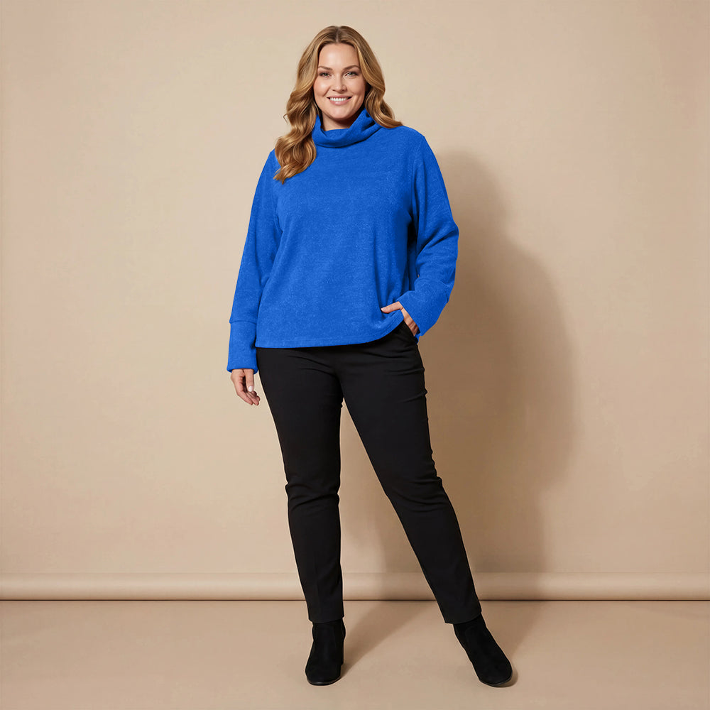 Boris Industries Pull en Fleece Large avec Col Royal