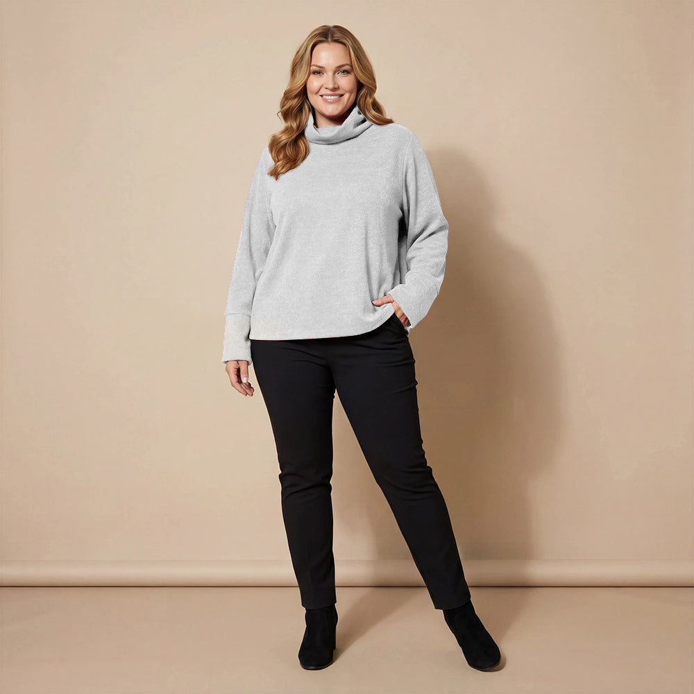 Boris Industries Pull en Fleece Large avec Col Royal