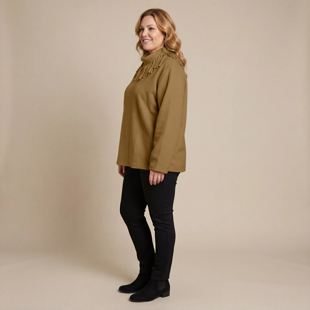 Boris Industries Pull Frange Col Polaire Mélangé