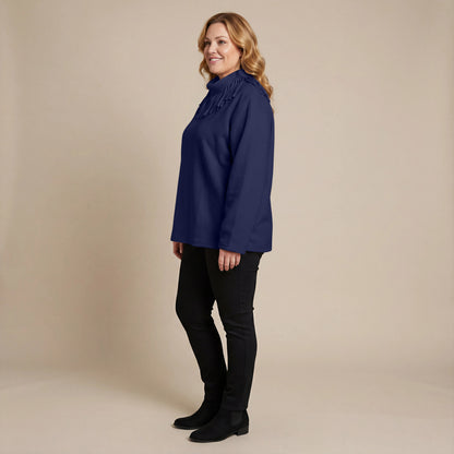 Boris Industries Pull Frange Col Polaire Mélangé