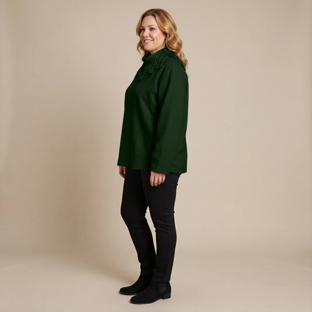 Boris Industries Pull Frange Col Polaire Mélangé