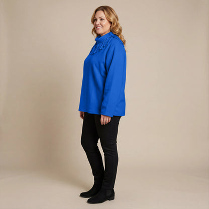 Boris Industries Pull Frange Col Polaire Mélangé