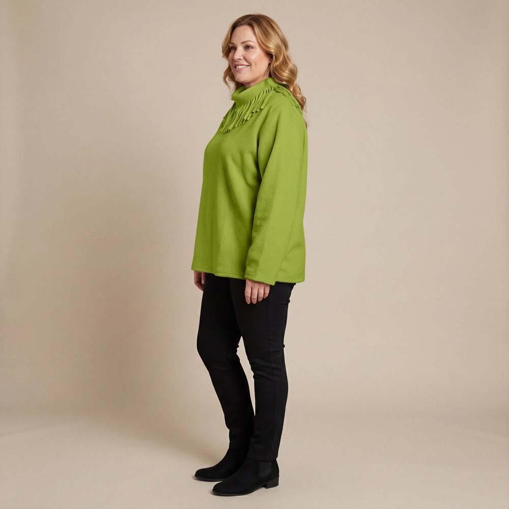 Boris Industries Pull Frange Col Polaire Mélangé