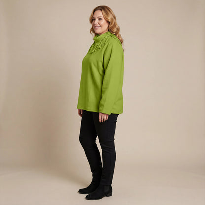 Boris Industries Pull Frange Col Polaire Mélangé