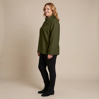 Boris Industries Pull Frange Col Polaire Mélangé