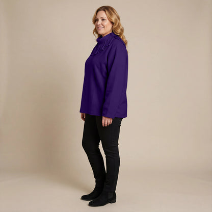 Boris Industries Pull Frange Col Polaire Mélangé