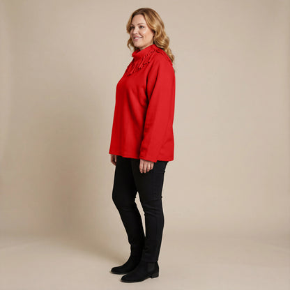 Boris Industries Pull Frange Col Polaire Mélangé