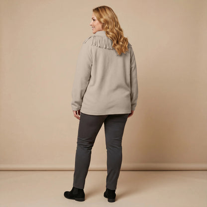 Boris Industries Pull Frange Col Polaire Mélangé