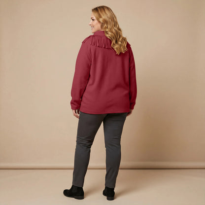 Boris Industries Pull Frange Col Polaire Mélangé